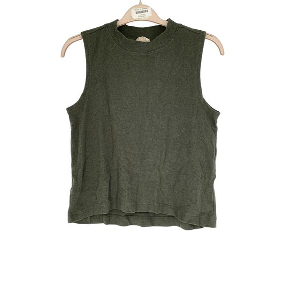 Pact Women's Small Green Organic Cotton Tank Top Crew Neck Preppy Summer L23-8 - Picture 2 of 7